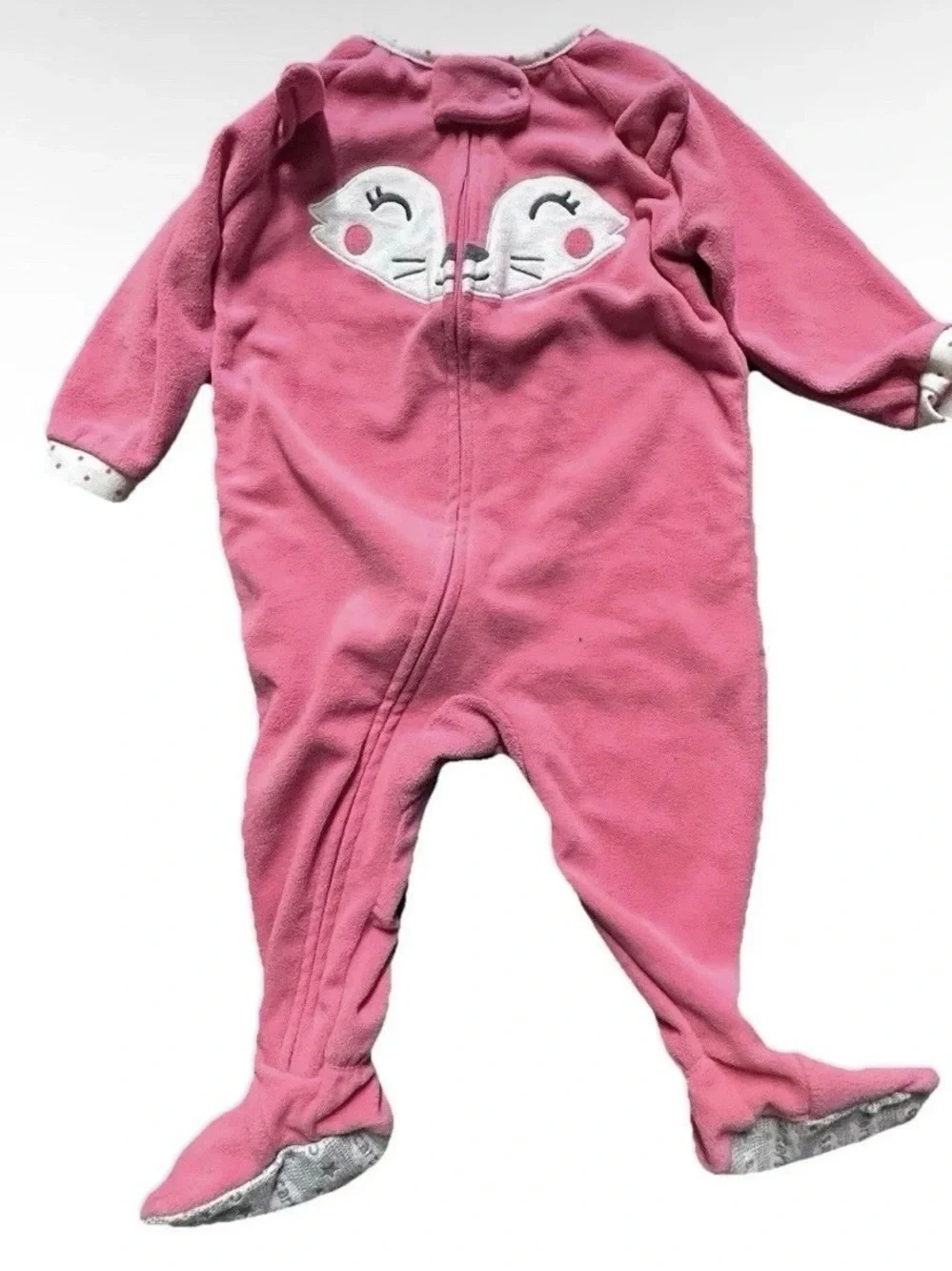 Baby Girl Footie Pajamas Fleece Cotton Size 12 Months